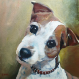 Abby. Commission of a Jack Russell terrier. 10x10".